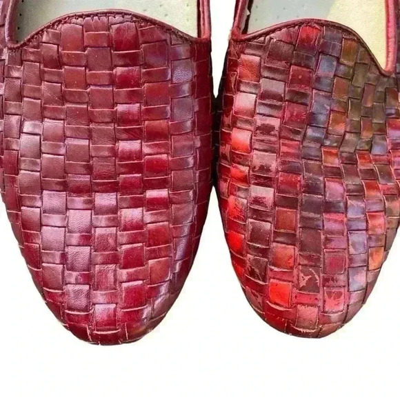Trotters Women Liz Loafer Size 8.5 M Leather Woven Flats Classic Slip On Career - Picture 8 of 13